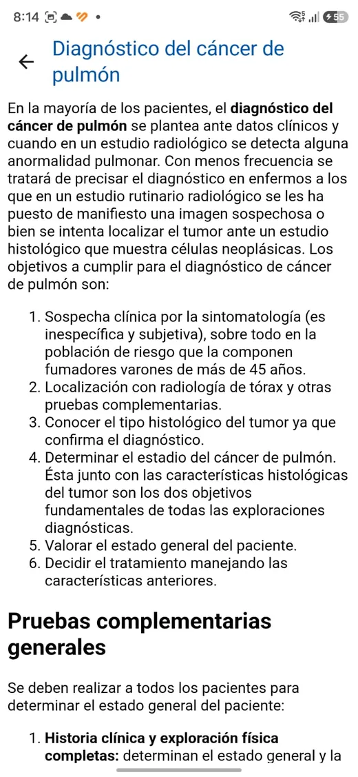 Artículo de Wikipedia dentro de la app