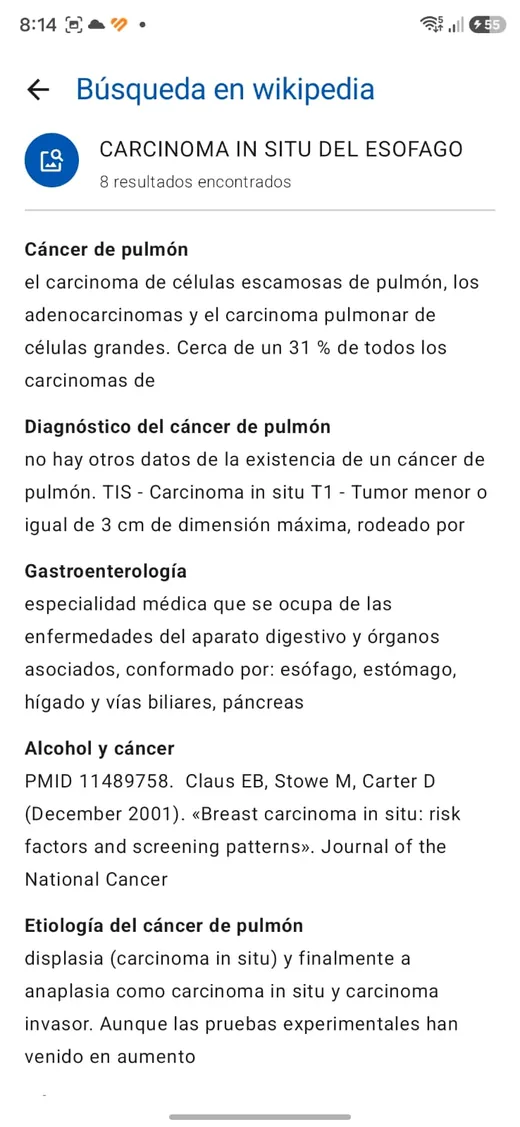 Resultados de búsqueda en Wikipedia